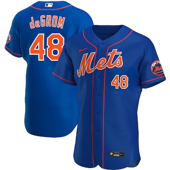 mens nike jacob degrom royal new york mets alternate authen